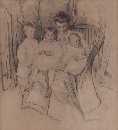 Mother and Three Children by Elizabeth Nourse
